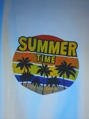 SUMMER TIME Graphic Kids Tee in White
